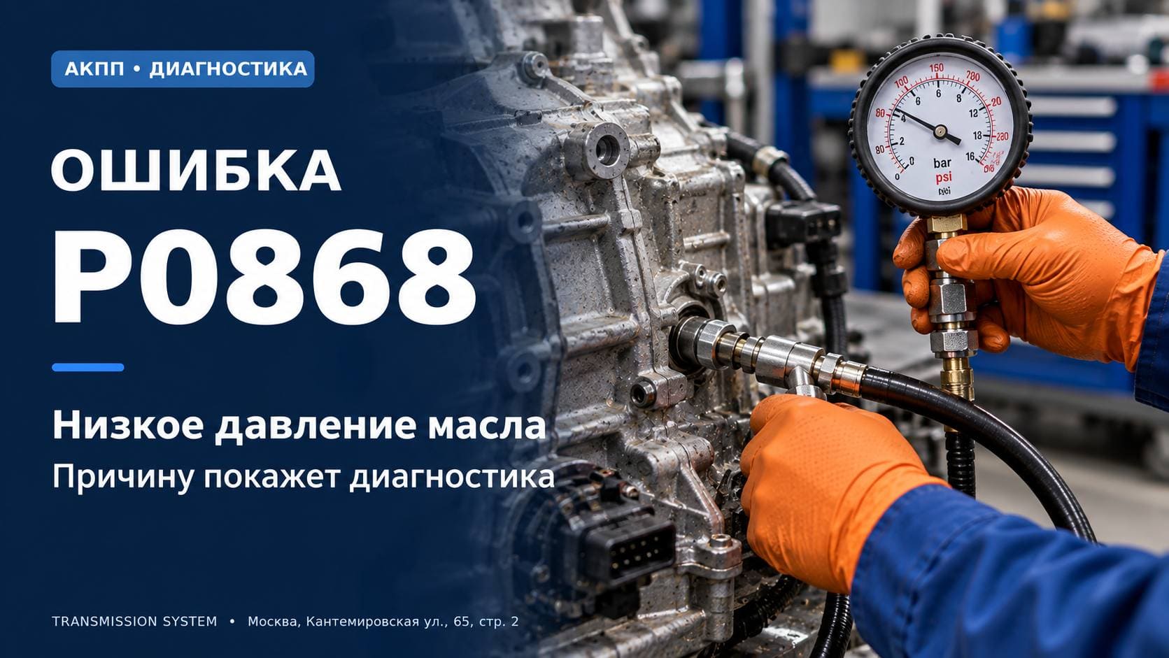 P0868: когда АКПП сообщает о низком давлении масла
